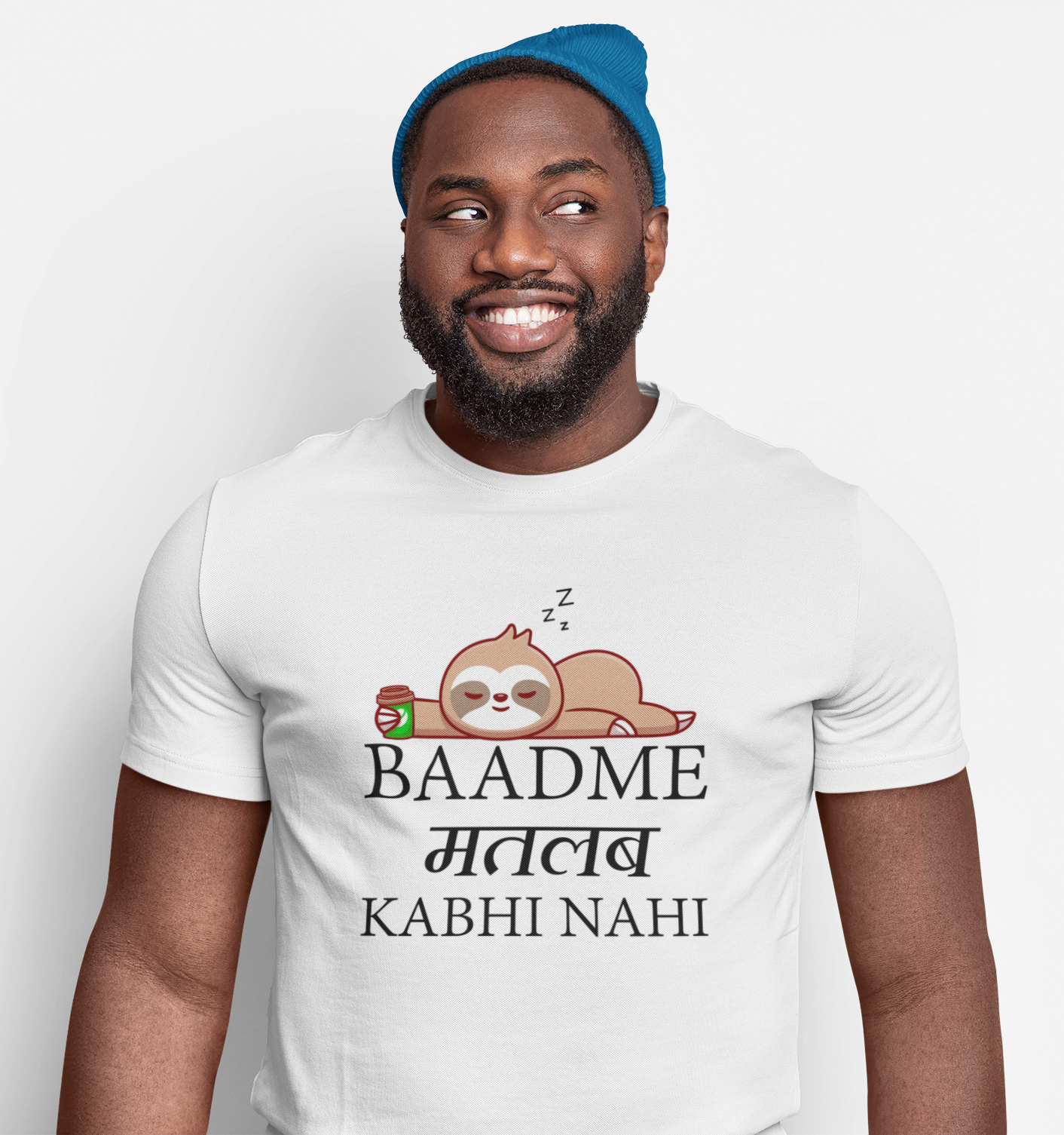 Baadme Matlab Kabhi Nahi – Lazy Vibes Sloth T-Shirt
